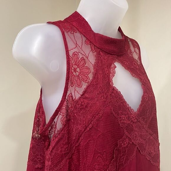 NWOT Altar'd State Cranberry Lace Dress. Size M medium 8/10 - Picture 4 of 9